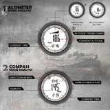 NORTH EDGE APACHE 46 Tactical Digital Watch | Altimeter Barometer & Compass Sports Watch - Black with Black Strap - North Edge