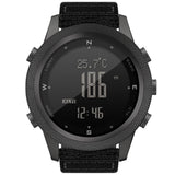 NORTH EDGE APACHE 46 Tactical Digital Watch | Altimeter Barometer & Compass Sports Watch - Black with Black Strap - North Edge