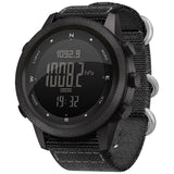 NORTH EDGE APACHE 46 Tactical Digital Watch | Altimeter Barometer & Compass Sports Watch - Black with Black Strap - North Edge