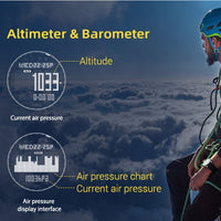 NORTH EDGE AQUA 100m Scuba Dive Watch - Dive Functions Altimeter Barometer & Luminous Compass - North Edge