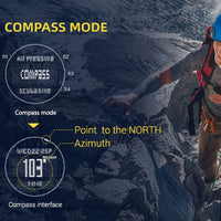 NORTH EDGE AQUA 100m Scuba Dive Watch - Dive Functions Altimeter Barometer & Luminous Compass - North Edge