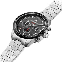 NORTH EDGE LONGWINGS Solar Charging Sports Watch | 50M Water-Resistant | Men’s Stainless Steel - North Edge