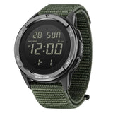 NORTH EDGE TERRAX: Rugged Lightweight Outdoor Watch |5ATM Water Resistant - Black with Olive Strap - North Edge