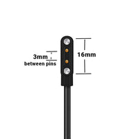 Watch 3mm Pin Gap USB Pogo Pin Magnetic Charging Cable 1 Metre Model 316 - Noco