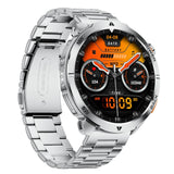 MT68 Rugged Sports Smart Watch | 1.7’’ Display | 1000mAh Battery | BT Calling | IP68 Water Resistant - Silver/Silver Metal Band - Noco