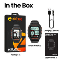 Zeblaze Ares GPS Rugged Smart Watch + Fitness Tracker 3ATM Water Resistant Wireless Calls - Zeblaze