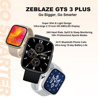 Zeblaze GTS 3 Smart Watch 2.15’ AMOLED Display Voice Calls Sports Modes Heart BP SpO2 Monitoring Music - Zeblaze