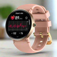 Zeblaze Lily 1.2in AMOLED Display Smart Watch Dual Straps Voice Calls - Gold with pink and gold straps - Zeblaze