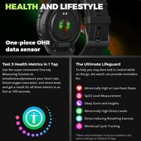 Zeblaze Stratos 3 Ultra Rugged Smart Watch 1.43in AMOLED Display 5ATM Bluetooth Voice Calls - Noco