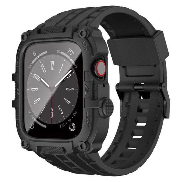 Apple Watch Series 4 / 5 / 6 / SE 44mm Rugged 360 Cover Strap Enclosure with Screen Protector - Black - Noco