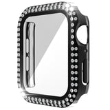 Apple Watch Series 4/5/6/SE 40mm Diamond Front Watch Protective Cover with Tempered Glass Screen Protector - Black - Noco