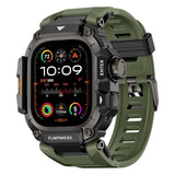 Apple Watch Ultra / Ultra 2 / Ultra 3 49mm Heavy Duty Rugged Protective Watch Case with Integrated Silicone Strap - Black - RedPepper