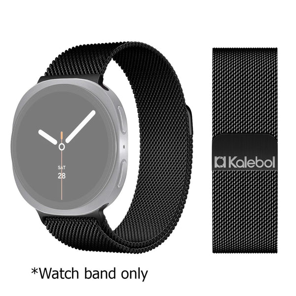 Samsung Galaxy Watch8 40mm / 44mm Kalebol Milan Magnetic SS Watch Strap - Black - Noco