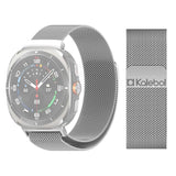 Samsung Galaxy Watch Ultra 47mm / Ultra 2025 Kalebol Milan Magnetic SS Watch Strap - Silver - Noco