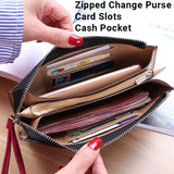 Womens 101 Clutch Purse Wallet Card Slots Cash Wrist Strap - smart Noco