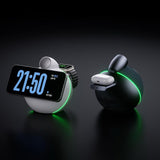 X16 Conch 3-in-1 Wireless Charging Station & 25W BT Speaker with Ambient Ring Light - Hopestar