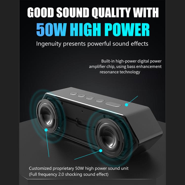 XDOBO Nirvana 50W Bluetooth Gaming Speaker Big 6600mAh Battery Metal ...