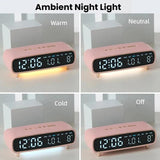 YX2819 Multi-Function LED Digital Alarm Clock with Intelligent Night Light and Dual Alarm System - Noco