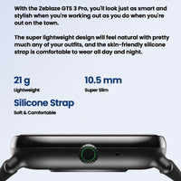 Zeblaze GTS 3 Pro Smart Watch 1.97’’ AMOLED Display Voice Calls Sports Modes Heart BP SpO2 Monitoring Music - Zeblaze