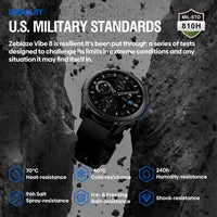 Zeblaze Vibe 8 Rugged Outdoor Smart Watch – 1.43’’ AMOLED Built-in Flashlight 5ATM & IP69K - Zeblaze