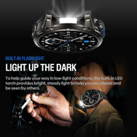 Zeblaze Vibe 8 Rugged Outdoor Smart Watch – 1.43’’ AMOLED Built-in Flashlight 5ATM & IP69K - Zeblaze