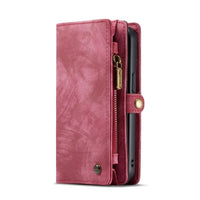 Apple iPhone 13 Mini CaseMe 008 2-In-1 10 Card Zip Wallet with Detachable Phone Cover Suede Leather - Cover CaseMe