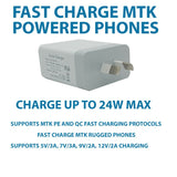 24W MTK PE Fast USB Charger for Mediatek powered Phone NZ Approved 5V/9V/12V Fast Charging Up to 3A - charger NOCO