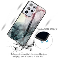 Shockproof Protective Case Tempered Glass Back with Abstract Design for Samsung Galaxy A52 4G / A52 5G / A52S 5G - Cover Noco