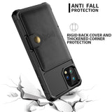 Shockproof TPU Raised Bezel Cover with Wallet Card Holder/Stand Dome Clasp for Apple iPhone 11 Pro - Black - Cover Noco