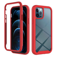 Full Enclosure Protective Cover with Built-In Screen Protector for Apple iPhone 12 / iPhone 12 Pro - Red - Cover Noco