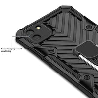 Huawei Y5P - Arrow Pattern Rugged Protective Cover with Metal Ring/Stand - Cover Noco
