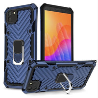 Huawei Y5P - Arrow Pattern Rugged Protective Cover with Metal Ring/Stand - Blue - Cover Noco