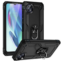Armor Rugged Protective Case with Metal Ring/Stand for Motorola Moto G50 5G - Black - Cover Noco