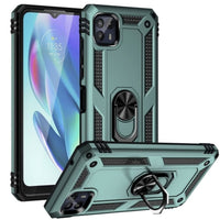 Armor Rugged Protective Case with Metal Ring/Stand for Motorola Moto G50 5G - Green - Cover Noco