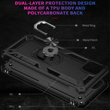 Armor Rugged Protective Case with Metal Ring/Stand for Motorola Moto G50 5G - Cover Noco