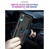 Armor Rugged Protective Case with Metal Ring/Stand for Samsung Galaxy A02 / M02 - acc Noco