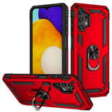Armor Rugged Protective Cover with Metal Ring/Stand for Samsung Galaxy A13 4G - Red - Cover Noco