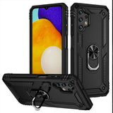 Armor Rugged Protective Cover with Metal Ring/Stand for Samsung Galaxy A13 4G - Black - Cover Noco