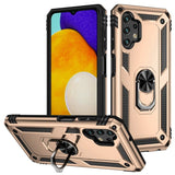 Armor Rugged Protective Cover with Metal Ring/Stand for Samsung Galaxy A13 4G - Gold - Cover Noco