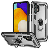 Armor Rugged Protective Cover with Metal Ring/Stand for Samsung Galaxy A13 4G - Silver - Cover Noco