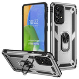 Armor Rugged Protective Cover with Metal Ring/Stand for Samsung Galaxy A73 5G - Silver - Cover Noco