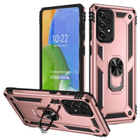 Armor Rugged Protective Cover with Metal Ring/Stand for Samsung Galaxy A73 5G - Pink - Cover Noco