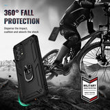 Armor Rugged Protective Cover with Metal Ring/Stand for Samsung Galaxy A73 5G - Cover Noco