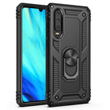 Huawei P30 - Armor Rugged Protective Cover with Metal Ring/Stand - Black - Cover Noco