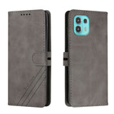 Motorola Edge 20 Lite - Best Case Flip Phone Cover/Wallet with Card Slots Magnetic Flap - Grey - Cover Noco