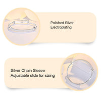 V Jewellery - Chain Sleeve Bracelet Adjustable Size Silver Colour - Jewelry Noco