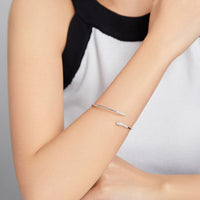 V Jewellery - Open Snake S925 Sterling Silver Bracelet - Jewelry Noco