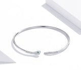 V Jewellery - Open Snake S925 Sterling Silver Bracelet - Jewelry Noco