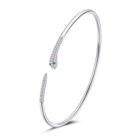 V Jewellery - Open Snake S925 Sterling Silver Bracelet - Jewelry Noco