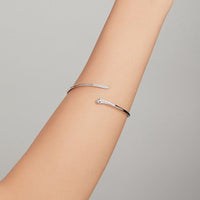 V Jewellery - Open Snake S925 Sterling Silver Bracelet - Jewelry Noco